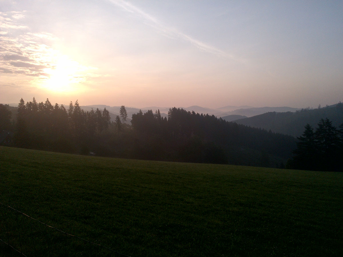 Sonnenaufgang südlich von Bad Berleburg