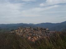 Blick zurück auf Castiglione di Sicilia
