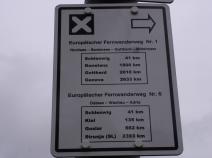 Information sign E1 / E6 in Flensburg